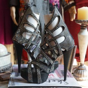 LiLianna 532-JULIA Bling Platform Stiletto NIB Sz8